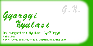 gyorgyi nyulasi business card